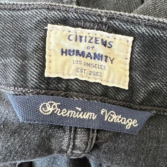 Citizens of Humanity Jeans Emerson Slim Fit Boyfriend Ankle Black Pepper Size 26 - Picture 11 of 14